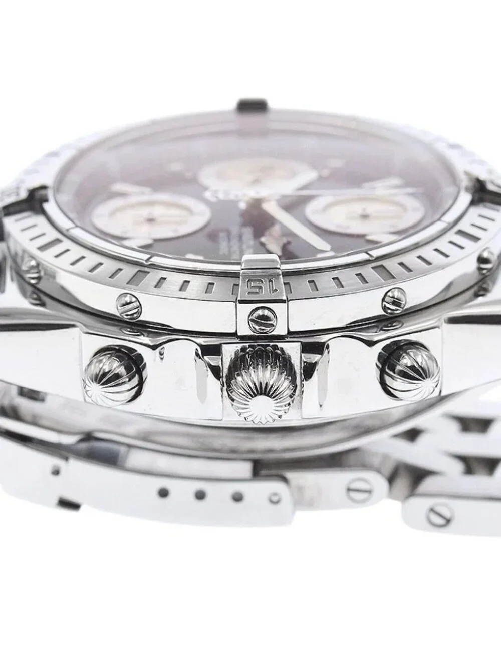 BREITLING Chronomat A13352 Date Black / Silver Dial Automatic Men's Watch_972307